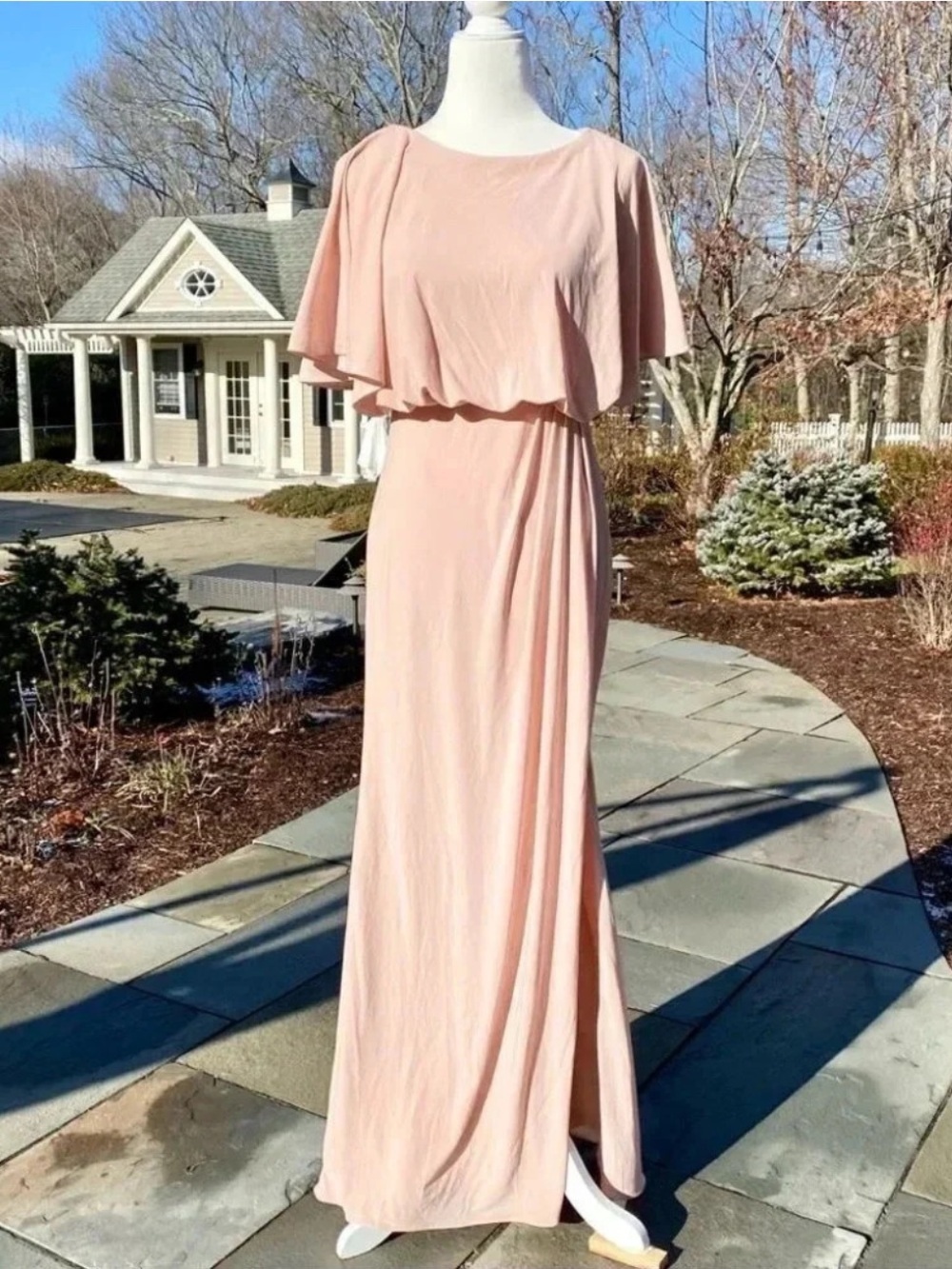 NWT Anthropologie BHLDN Lena Jersey Maxi Dress Pink